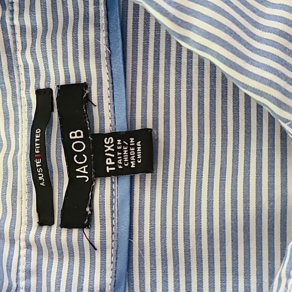 JACOB women's fitted pinstripe blouse. Size x-small - Picture 4 of 8